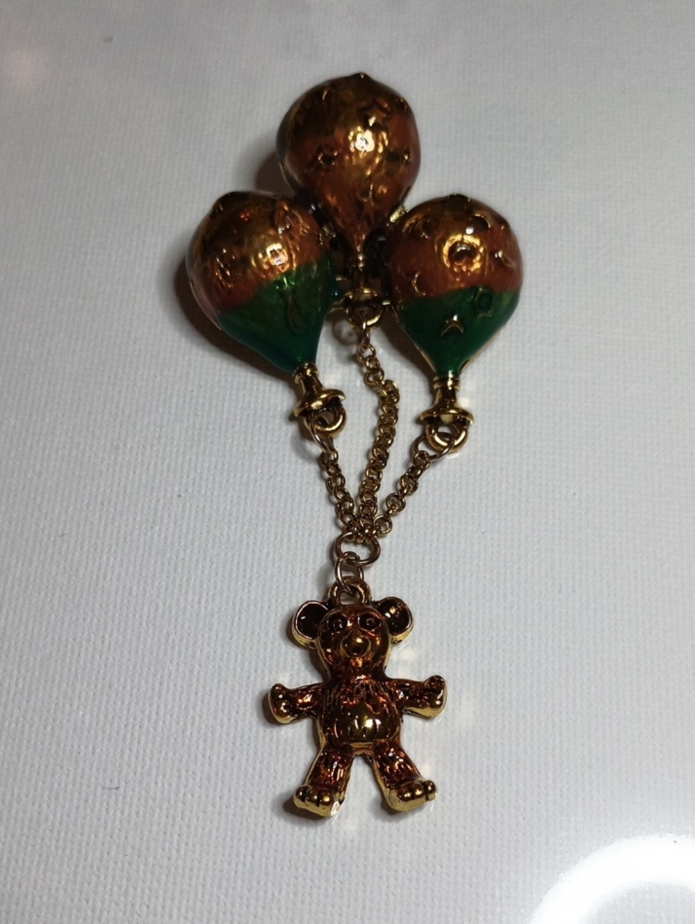 Teddy Bear Balloon Brooch